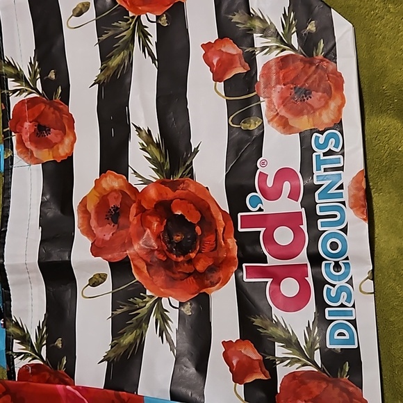 Floral Large Reusable Plastic Cloth Shopping Bags Reseller Groceries Bins REC - Picture 3 of 8